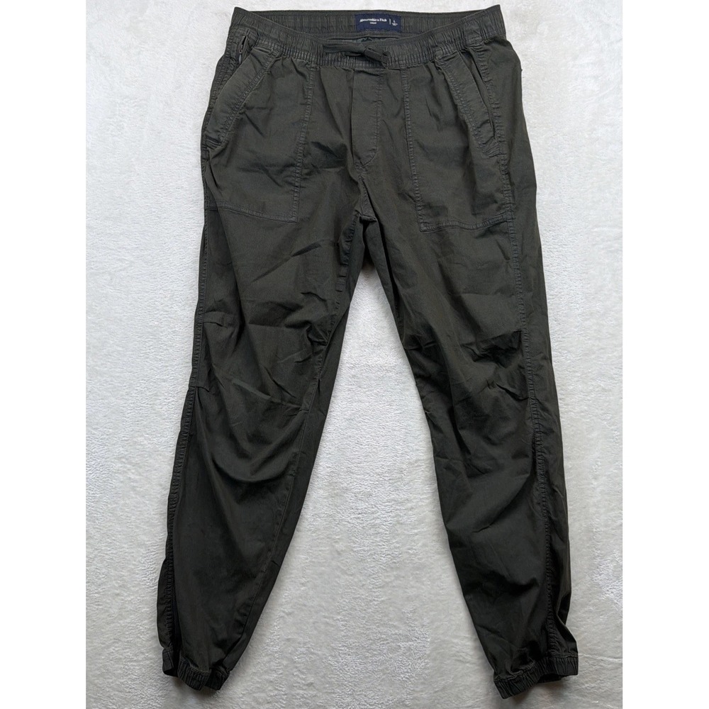 Abercrombie & Fitch Mens Cargo Jogger Pants Large Olive Green Utility